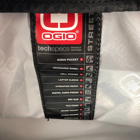 Ogio Metro Street Gray Backpack Book Bag Laptop Travel Tech Spec Company Logo - Picture 5 of 8
